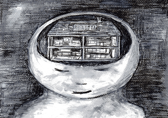 Figure One, The Spatial Array of a Building Introjected as an Auxiliary Mind, Painting (D. Wright)